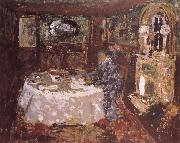 Painter mother sitting at the table money Edouard Vuillard